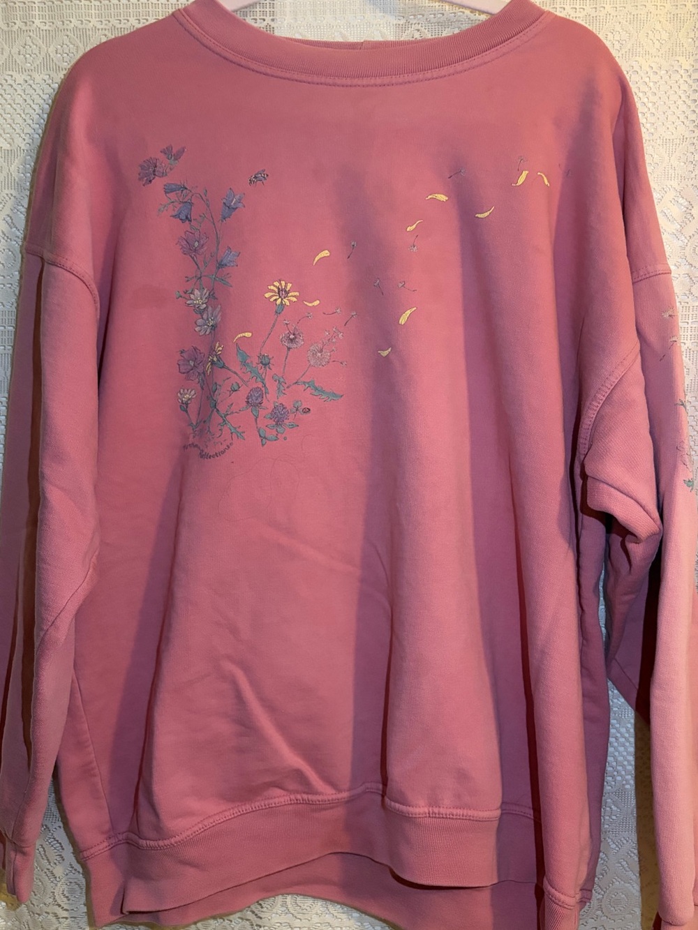 vintage floral crew neck 🌸